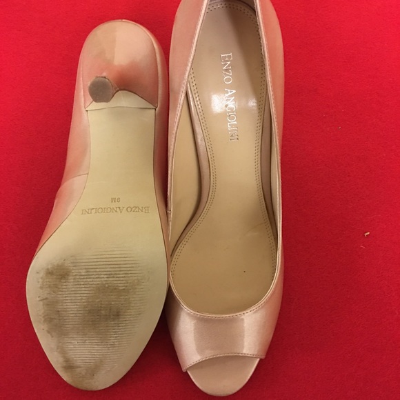 Enzo Angiolini, Open Toed Pink Patent Heels, 9M - Picture 4 of 6